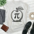 thumbnail image 2 of Apple Pi T-shirt, Unisex Women's Men's Shirt, Apple Pie Math Teacher Science Algebra Thanksgiving, Heather Ash, 3X-Large, 2 of 6