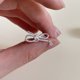 thumbnail image 1 of Anillo Simple de Plata de Ley 925 para mujer, joyería fina ajustable, anillo de lazo de nudo Vintage abierto para fiesta, regalo de cumpleaños, 1 of 2