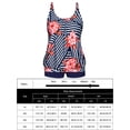 thumbnail image 6 of Plus Size Tankini Swimsuits for Women Blouson Swim Tops with Boyshorts Two Piece Bathing Suits, 6 of 8