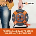 Link2Home Cord Reel 80 ft. Extension Cord 4 Power Outlets 14 AWG SJTW