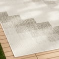 thumbnail image 3 of NICOLE MILLER NEW YORK Patio Country Ombre Chevron Indoor Outdoor Area Rug, UV Fade Resistant, Low Pile, Grey/Cream, 7'9"x10'2", 3 of 10