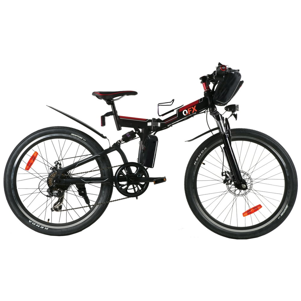 QFX BIK26 Unfold & Go 26" Carbon Steele 250W Electric Bike Walmart