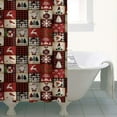 thumbnail image 4 of Red Christmas Collage Pattern Shower Curtain 36"x72" ,Bathroom Decorative Shower Curtains Set with 12 Hooks,Modern Waterproof Washable Shower Curtain, 4 of 6