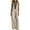 *Beige, variant on VBVC Women's Sleeveless V-Neck Wide Leg Jumpsuit, Summer Zipper Palazzo Pants For Women, Ladies' Stand Collar Boho One Piece Outfit with Pockets,Beige,S-2XL