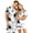 BVW48-White, variant on IYYVV Halloween Satin Matching Pajamas For Couples Short Sleeve Button Down Silk Pjs Funny Ghost Face Sleepwear 2 Pcs Loungewear Green 3XL