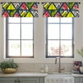 thumbnail image 3 of LALILO Kitchen Curtain Valance Summer Time With Watermelon Rod Pocket Window Curtain 52"x 18" Set of 2, 3 of 5
