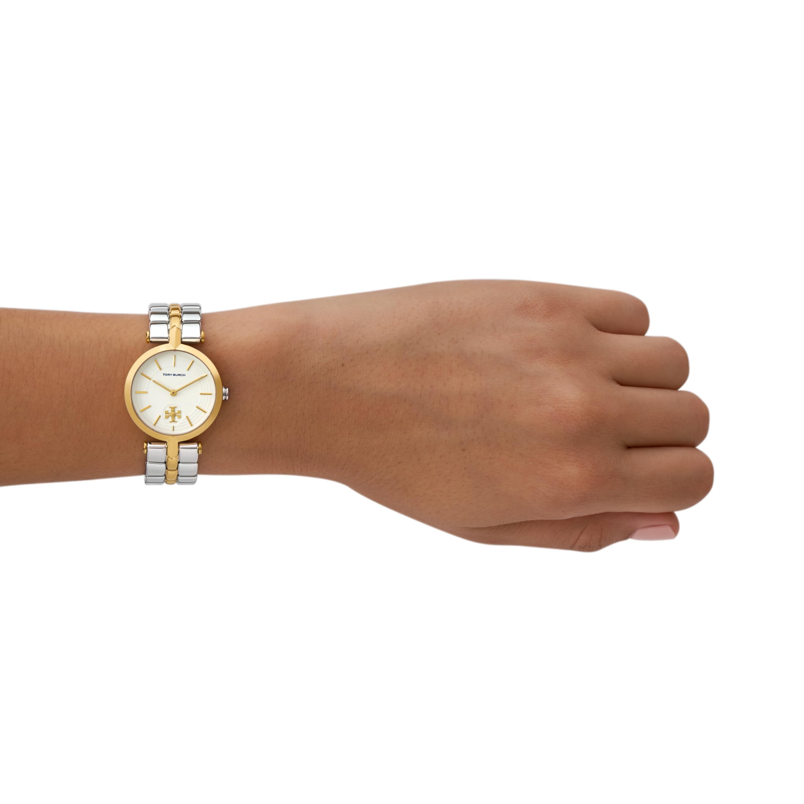 NEW TORY BURCH Women's Kira Two-Tone Stainless Steel Bracelet Watch 30mm TBW2044