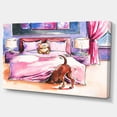 thumbnail image 2 of Chien Brun dans la Chambre - Impression sur Toile d'Animal, 2 of 3