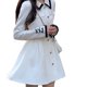 thumbnail image 3 of Slatcetga Vestido con cuello vuelto, cintura elegante, adelgazante, manga larga, cintura alta, pajarita, vestido de mujer para primavera blanco L, 3 of 8