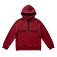 thumbnail image 4 of ITSAME Boys Half Zip Fleece Hoodie Pullover Long Sleeve Loose Fit Casual Fashion Sweatshirt with Chest Pockets Size 8, 4 of 9