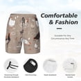 thumbnail image 4 of Kdxio Chicken Print Men'S Swim Trunks With Compression Liner 7 Inch Inseam Quick Dry Swim Shorts, 4 of 7