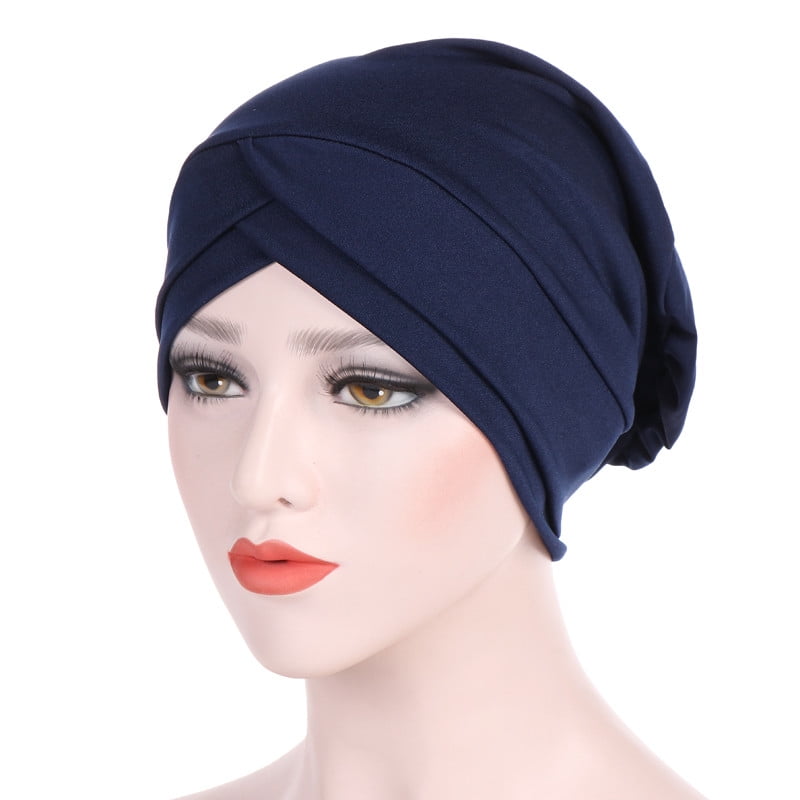 Women Muslim Ruffle Cancer Chemo Hat Beanie Scarf Turban Head Wrap Cap 