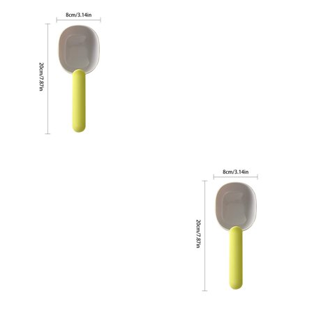 

2pcs kitchen measuring spoon household scooping rice spoon measuring cup flour rice flour spoon plastic small spoon large capacity long handle with sealing clip