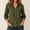 *Army Green, variant on ClodeEU Women's Linen Blend Collar Button 3/4 Sleeve Shirt,Solid Color Casual Blouse Army Green,Women's Plus L