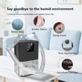 thumbnail image 2 of Dehumidifier,MTOX 3L/105 oz (1000 Sq Ft) Small Dehumidifiers for room, Bathroom, RV, Quiet with Auto Shut Off,Timer, 3 Setting mo, 2 of 9