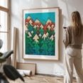 thumbnail image 3 of Green Christmas forest - Mixed Media Winter Mountain Forest Nature Snow Geometric Whimsical Unframed Wall Art Print 6 x 8 inches, 3 of 16