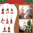 thumbnail image 2 of RKSTN Fall Decorations for Home Christmas Decorations Painted Wooden Small Pendants Christmas Tree Faceless Elderly Rudolph Pattern Pendants Mixed 8pcs Decorations, 2 of 5