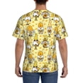 thumbnail image 3 of Vsdgher Garden Honeybee Gnomes Print Men's Dry Fit Mesh Athletic Shirts Moisture Wicking Tennis T-Shirt Tops, 3 of 9