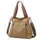 thumbnail image 1 of Bolsa Bolsos de lona para mujer de hombro con cremallera informal portátil para viajes (caqui) Tmvgtek Para estrenar, 1 of 4