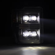 AlphaRex 08-10 Ford Super Duty/Excursion NOVA-Series LED Projector Headlights Black