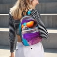 thumbnail image 5 of Vsdgher Lizard With Sunglasses Colorful Print Canvas Backpack Travel Rucksack Unisex Knapsack 15.7/17.7Inch Laptop Backpack for Work,College-Medium, 5 of 5