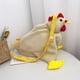 thumbnail image 5 of Bolso bandolera de hombro de felpa con forma de gallina a la moda bolsos de dibujos animados para mujer, 5 of 6
