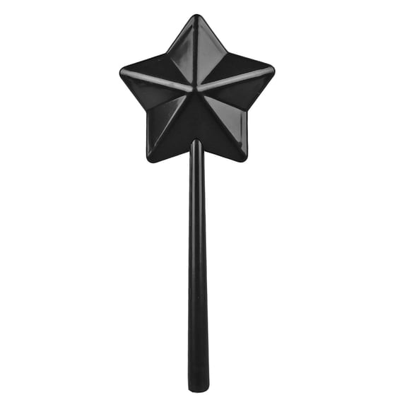 BIMZUC Star‑Shaped Salt & Pepper Wand – Cute Plastic Pentagram Dispenser, Black, 7.1" Long, 0.04 lb, Ideal for Home & Themed Parties