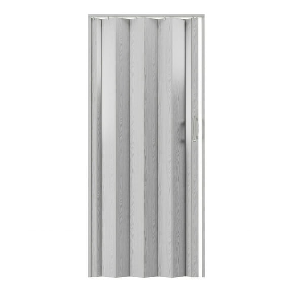 Techni Home 32" W PVC Foldable Accordion Doors or Privacy Room Divider for Internal Use, Grey