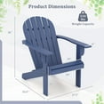 thumbnail image 3 of Gymax 2PCS Patio Adirondack Chair w/ Inclined Seat High Backrest & Wide Armrests Blue, 3 of 4