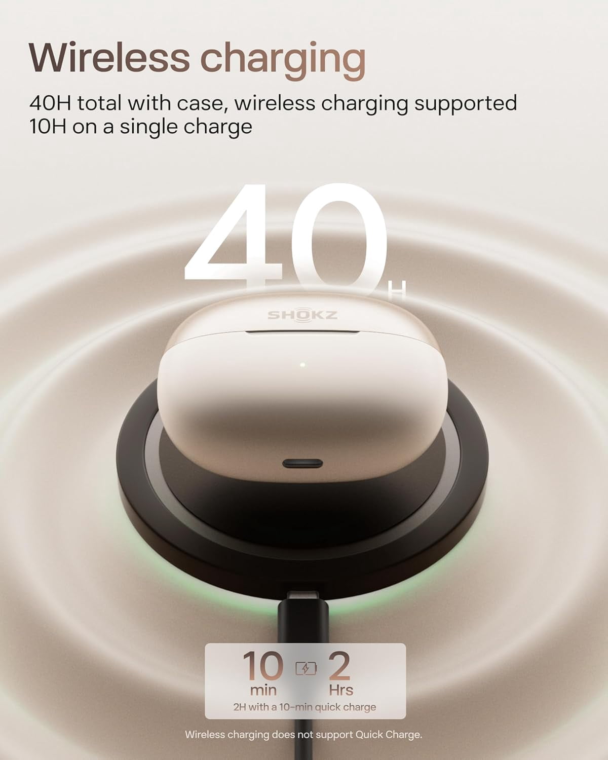 SHOKZ OpenDots ONE - Open-Ear Headphones - Wireless Bluetooth Earbuds with Microphone - Secure, Lightweight, Clip-On Fit - Premium Dolby Audio - Water Resistant