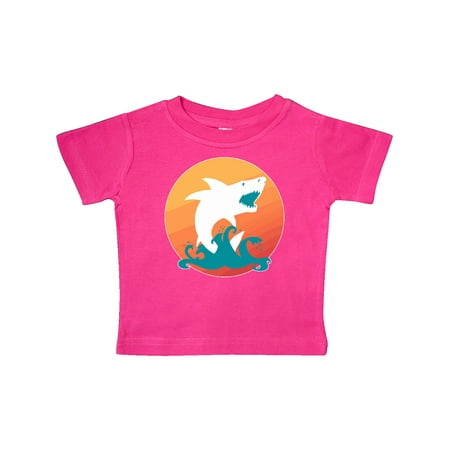 

Inktastic Shark with Orange Sunset Gift Baby Boy or Baby Girl T-Shirt