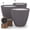 Gray, variant on Self Watering Indoor Plant Pots 3 Pack with Water Level Indicator Coco Coir Flower Planters for Home Garden Growing