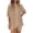 115#Khaki, variant on Women's 2 Piece Lounge Sets Casual Summer Airport Travel Outfits Oversized Shirts Biker Shorts Matching Clothing