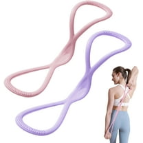 2Pack Figure 8 Visulong Resistance Band for Women, Resistance Bands with Handles, Portable 8 Shaped Exercise Band, for Strength Training Yoga Pilates