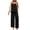 01 Black, variant on Women's Linen 2 Piece Outfits Dressy Spaghetti Strap Lace Cami Top with Straight Pants Summer Business Casual Sets