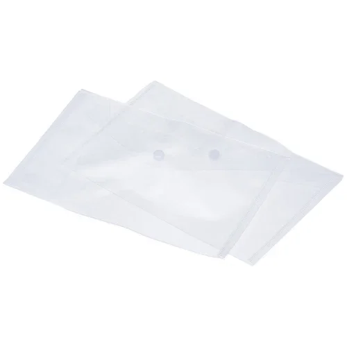 12 X File Folders A4 Size Clear Envelopes Document Organizer With Snap Button