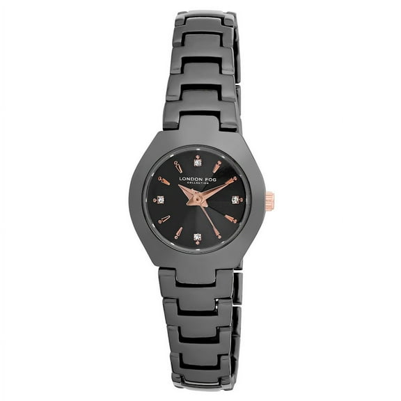 London Fog Jermyn 24mm Black Bracelet Watch