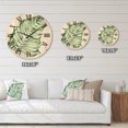 thumbnail image 4 of Designart 'Close Up Of Tropical Leaf Of Monstera II' Farmhouse Wood Wall Clock, 4 of 5