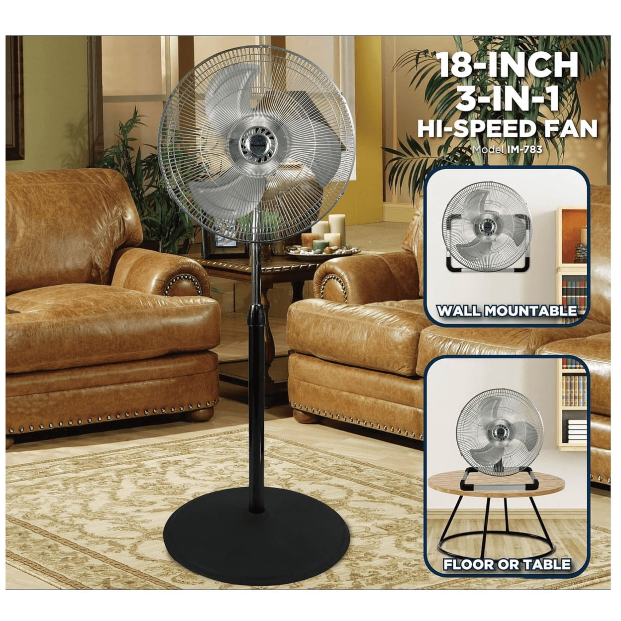 Impress 18-Inch 3-in-1 High-Velocity Fan with Floor Philippines | Ubuy