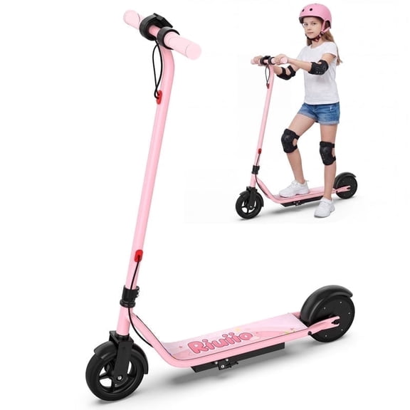 Electric Scooter for Kids Ages 6–14, Pink Electric Scooter, 250W Motor, Up to 10 Miles Range, 9 MPH, Lightweight Foldable Scooter for Girls