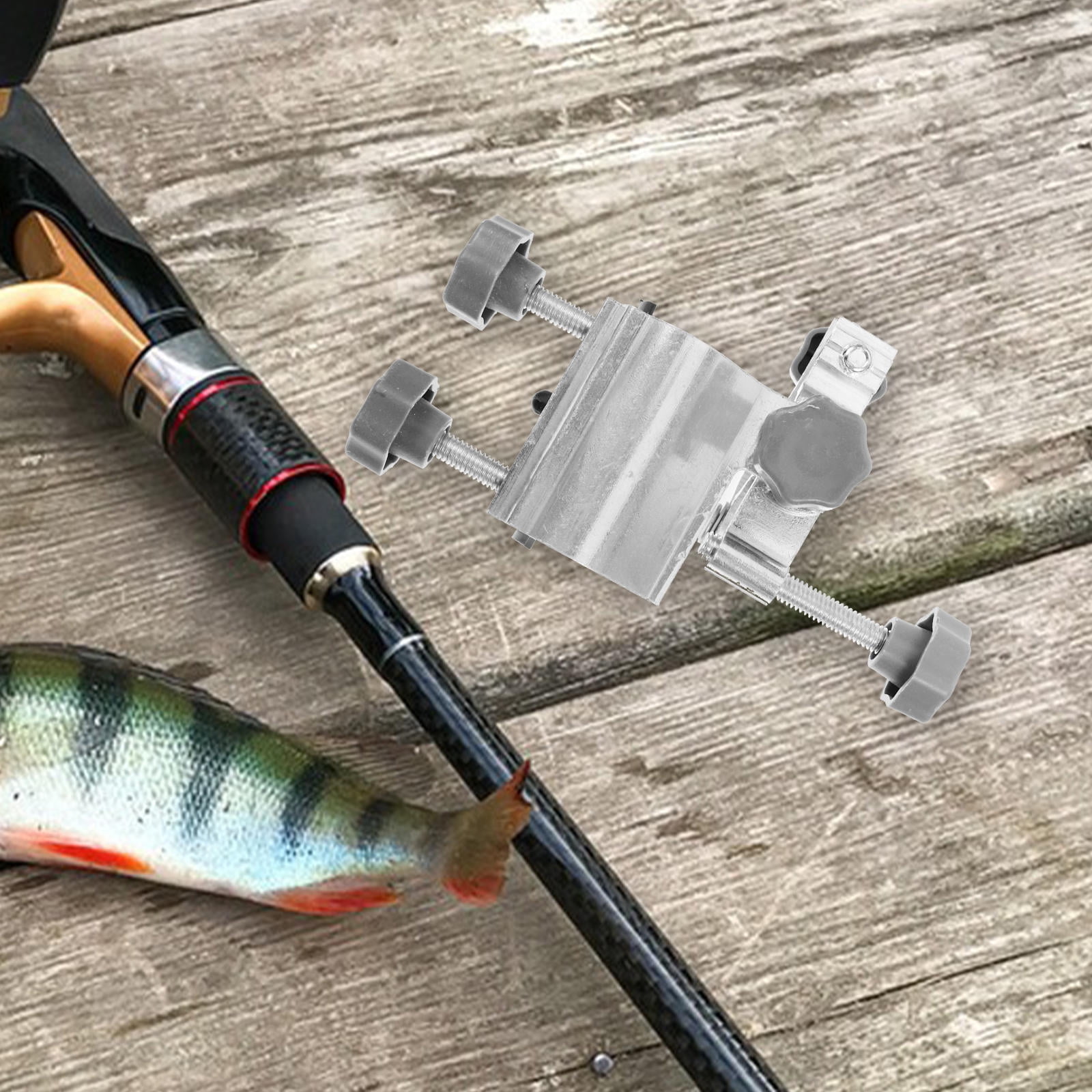 RENACLIPY Wear Resistant Grey Fishing Rod Rack with Umbrella Stand for Outdoor Angling