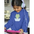 thumbnail image 2 of Little Frog Taking Bubble Bath Hoodie Juniors -Image by Shutterstock,  Large, 2 of 4