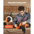 thumbnail image 4 of KFFKFF Cordless Handheld Planer, 3-1/4-Inch Cut Width, 15000 RPM Electric Hand Wood Planer with Brushless Motor, Adjustable Cut Depth, 4 of 9