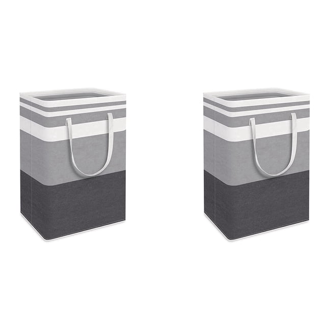 2X Bolsa para Cesto de Ropa Sucia de 75 L, Cestos de Lavado Impermeables, Cesto de Ropa Sucia Plegable con Asas Extendidas para Juguetes de Ropa, A