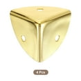 thumbnail image 3 of Uxcell 4 Pack Decorative Box Corner Cover, 25mm Metal Edge Guard, Furniture Corner Edges Protector, Gold, 3 of 6