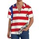 thumbnail image 1 of Balery American Astronaut Runs Forward Camisa Casual de Manga Corta con Botones para Hombre, Texturizada, Estilo Cubano, para Playa, Verano-Medium, 1 of 5