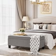 thumbnail image 5 of Homall 47.2" Linen Storage Ottoman Bench, 340LBS, Slow-Close Hinge, High Density Foam, 5 of 6
