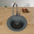 thumbnail image 3 of ALFI brand AB2020DI-T Titanium 20" Drop-In Round Granite Composite Kitchen Prep Sink, 3 of 10