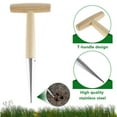 thumbnail image 3 of Semez Dibber en Acier Inoxydable Dibber W / Poignée en Bois Desserrer la Terre Accessoire Dibber Bulb Planter W / Distributeur de Semences Outils de Jardin, 3 of 7