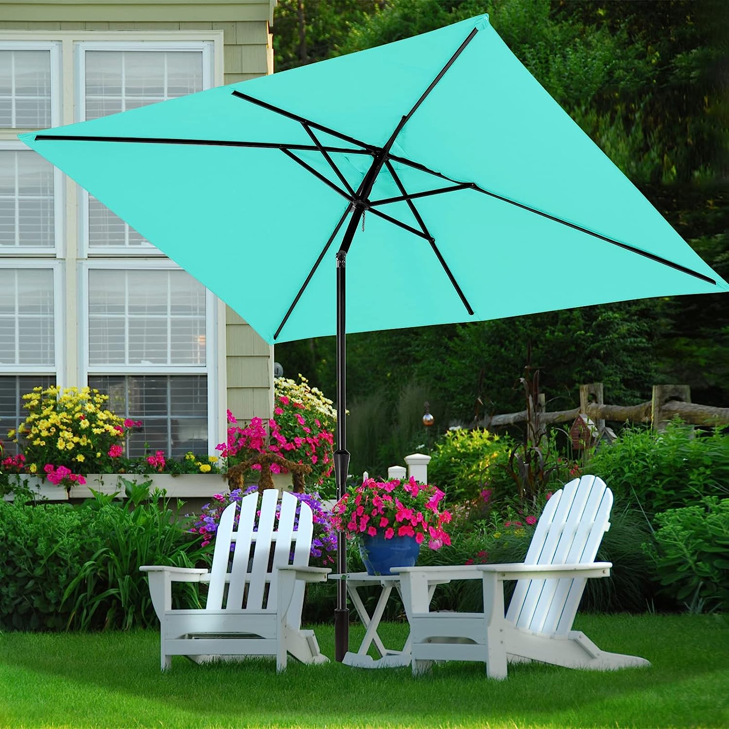 GUAIPOU 12' Patio Umbrella Outdoor Umbrella Large Market Table Garden